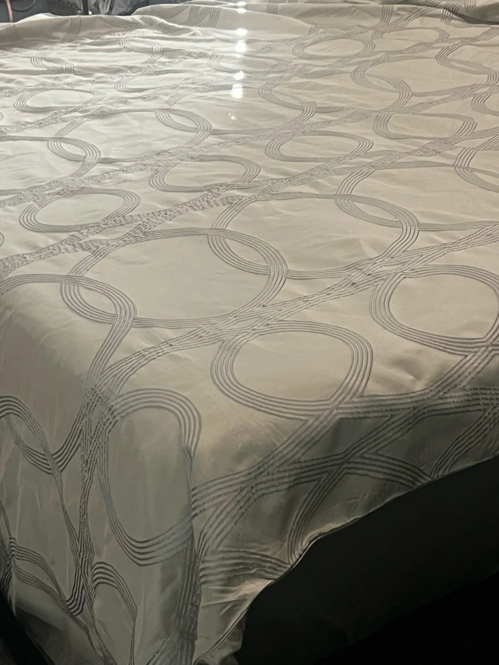Hotel Collection Silver-Taupe geometric King size duvet cover